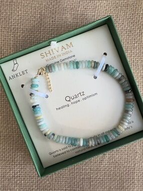Shivam ~ Amazonite Quartz Beaded Anklet